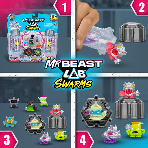 MrBeast Lab Samlerfigur Batttle Fusion Surprise 14-pak