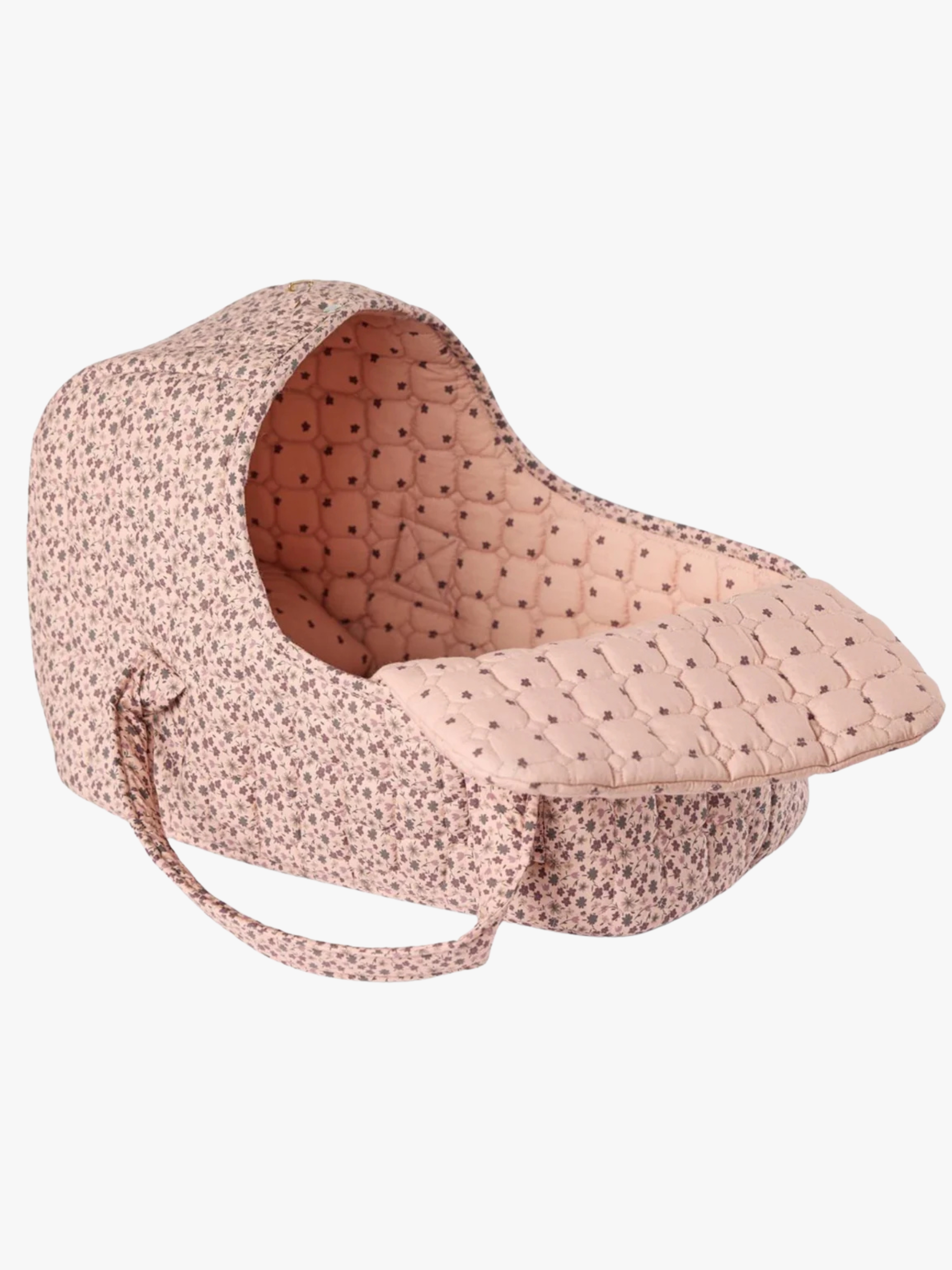 Smallstuff Dukkekurv med Pude og Dyne Blomster