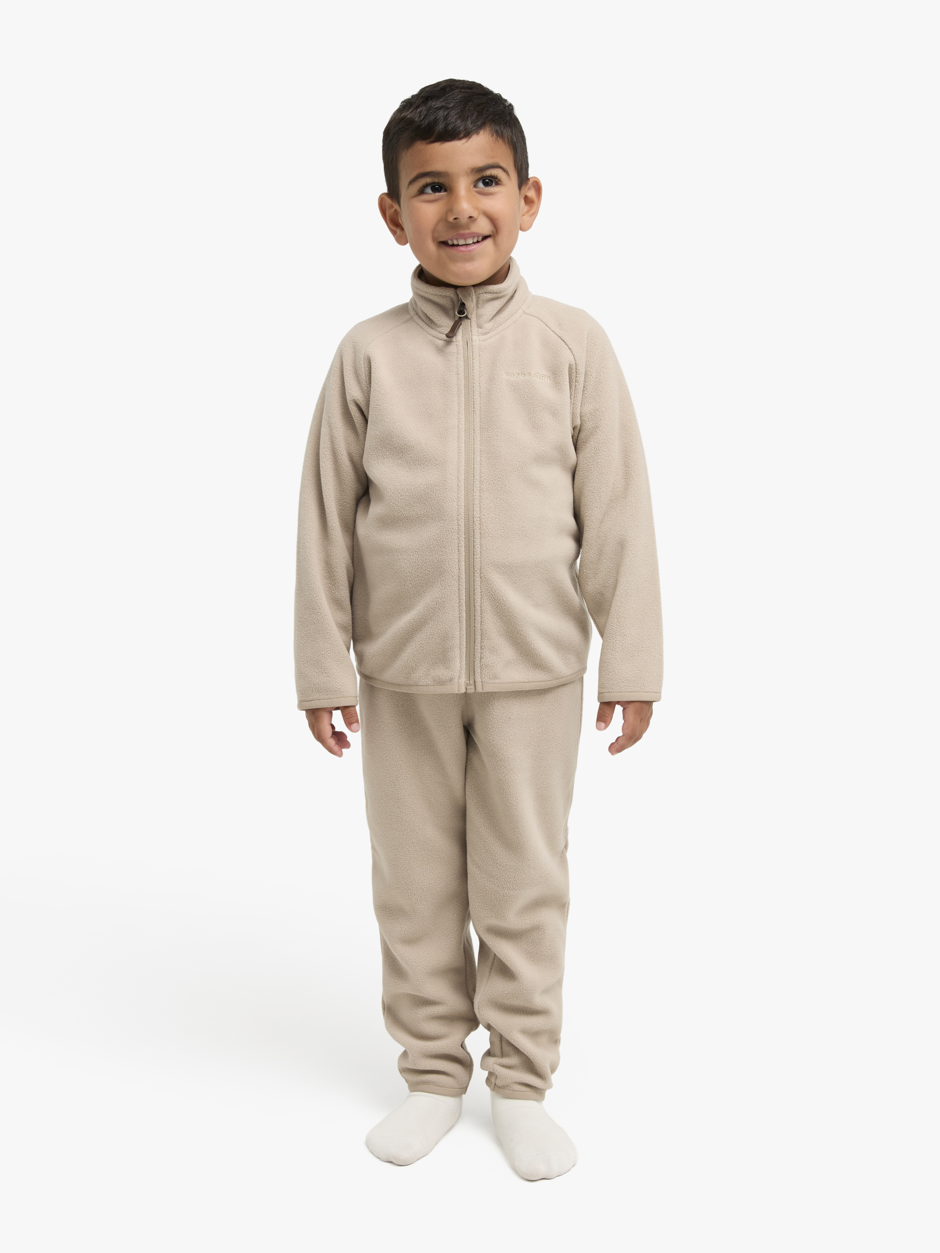 Nordbjörn Svanvik Fleecesæt, Beige, 122-128