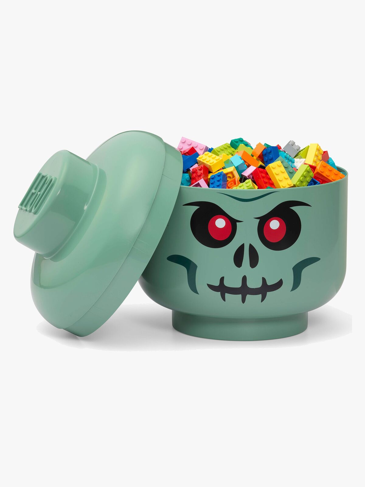 LEGO Opbevaringsboks Hoved Skelet Large, Grøn
