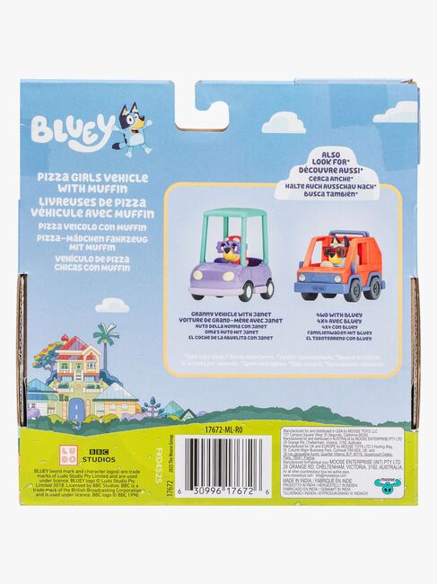 Bluey Figur med Transportmiddel Muffin