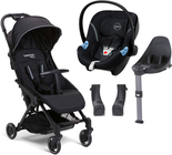 Beemoo Easy Fly Lux 3 Klapvogn inkl. Cybex Aton M Autostol Baby + Base, Black