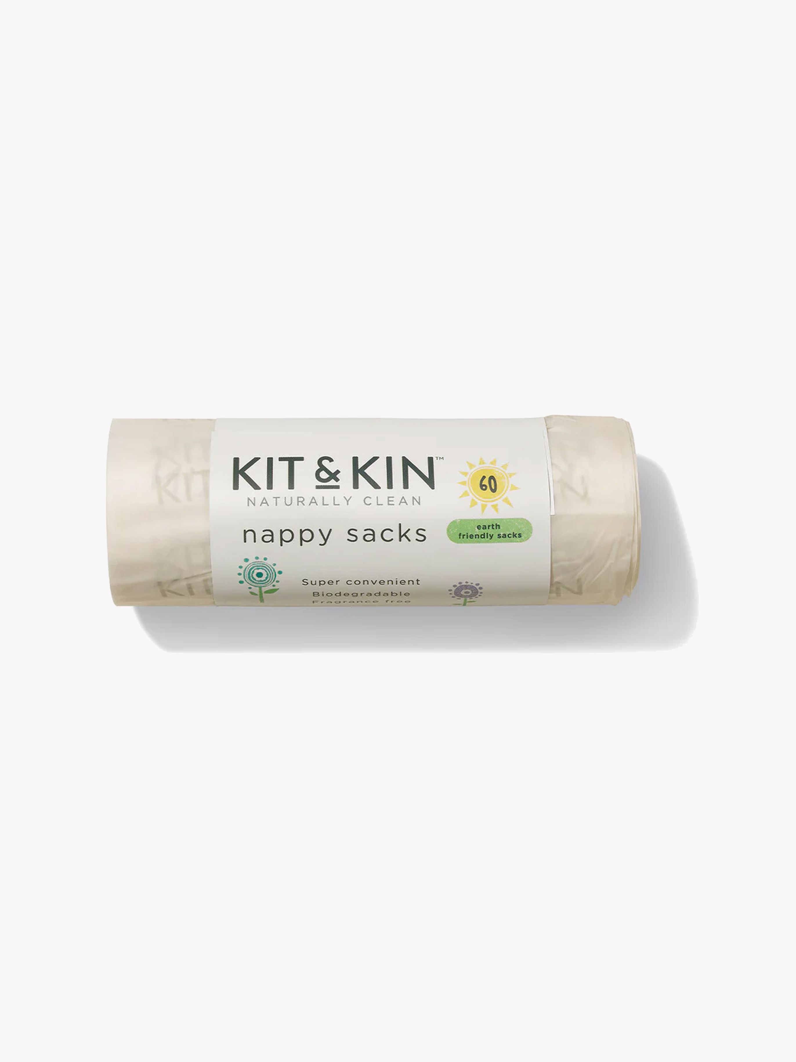 Kit &  Kin  Biologisk nedbrydelige Bleposer 60-pak