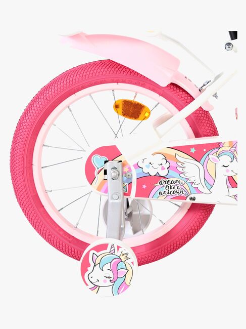Volare Unicorn Cykel 16 Tommer, Hvid