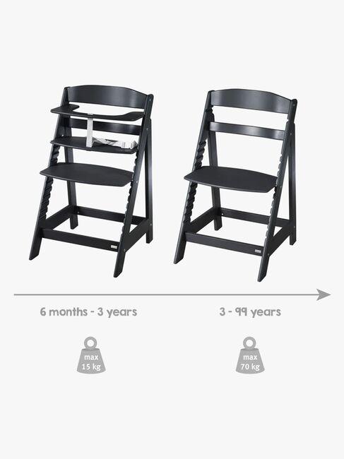Roba Sit Up Flex Grow-Along Højstol, Black