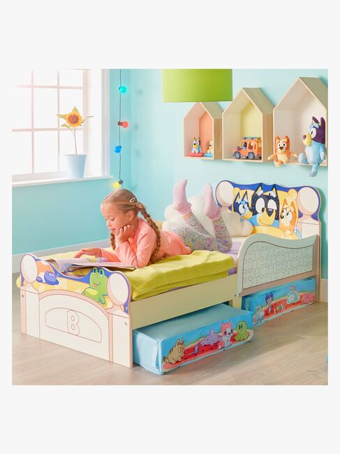 Bluey Juniorseng med Opbevaring 70x140, Hvid