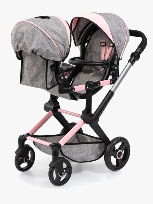 Bayer Design Xeo Twin Tvillingedukkevogn, Grå