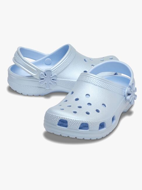 Crocs Classic Pearl Shine Crocs, Blue Frost