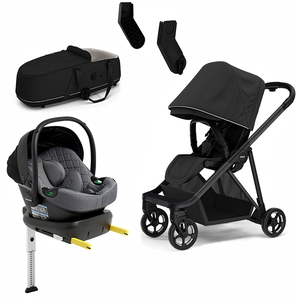 Thule Shine Duovogn inkl. Beemoo Route i-Size Autostol Baby & ISOFIX Base, Black/Mineral Grey