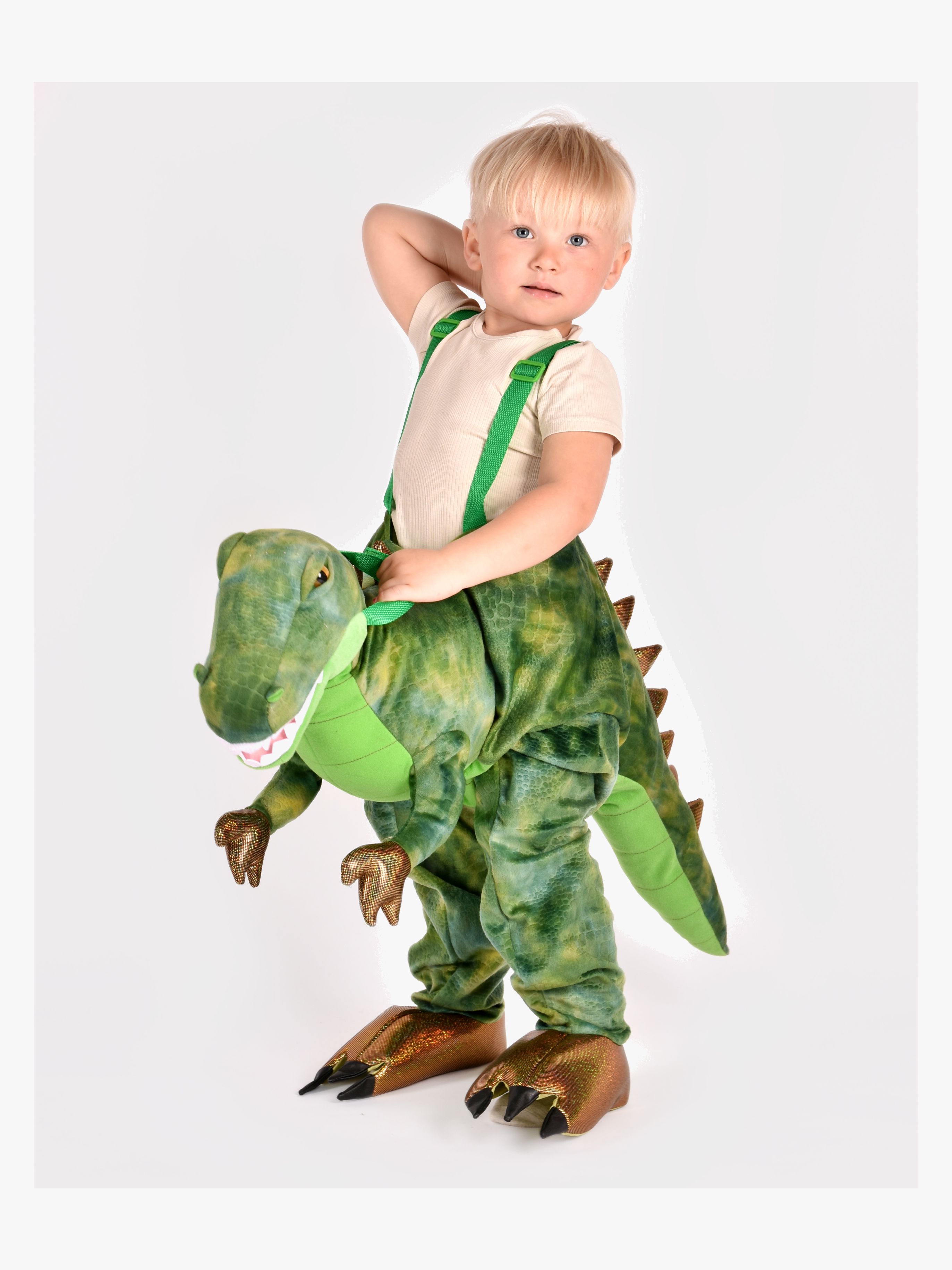 Den Goda Fen Kostume Ride-on Dinosaur, Grøn