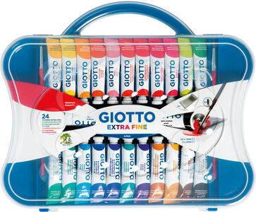 Giotto Extra fine poster paint tubes Farver 12 ml 24-pak, Multifarvet