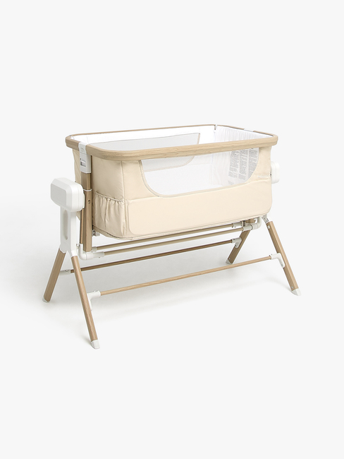 Beemoo CARE AutoMotion Bedside Crib, Beige/Træ