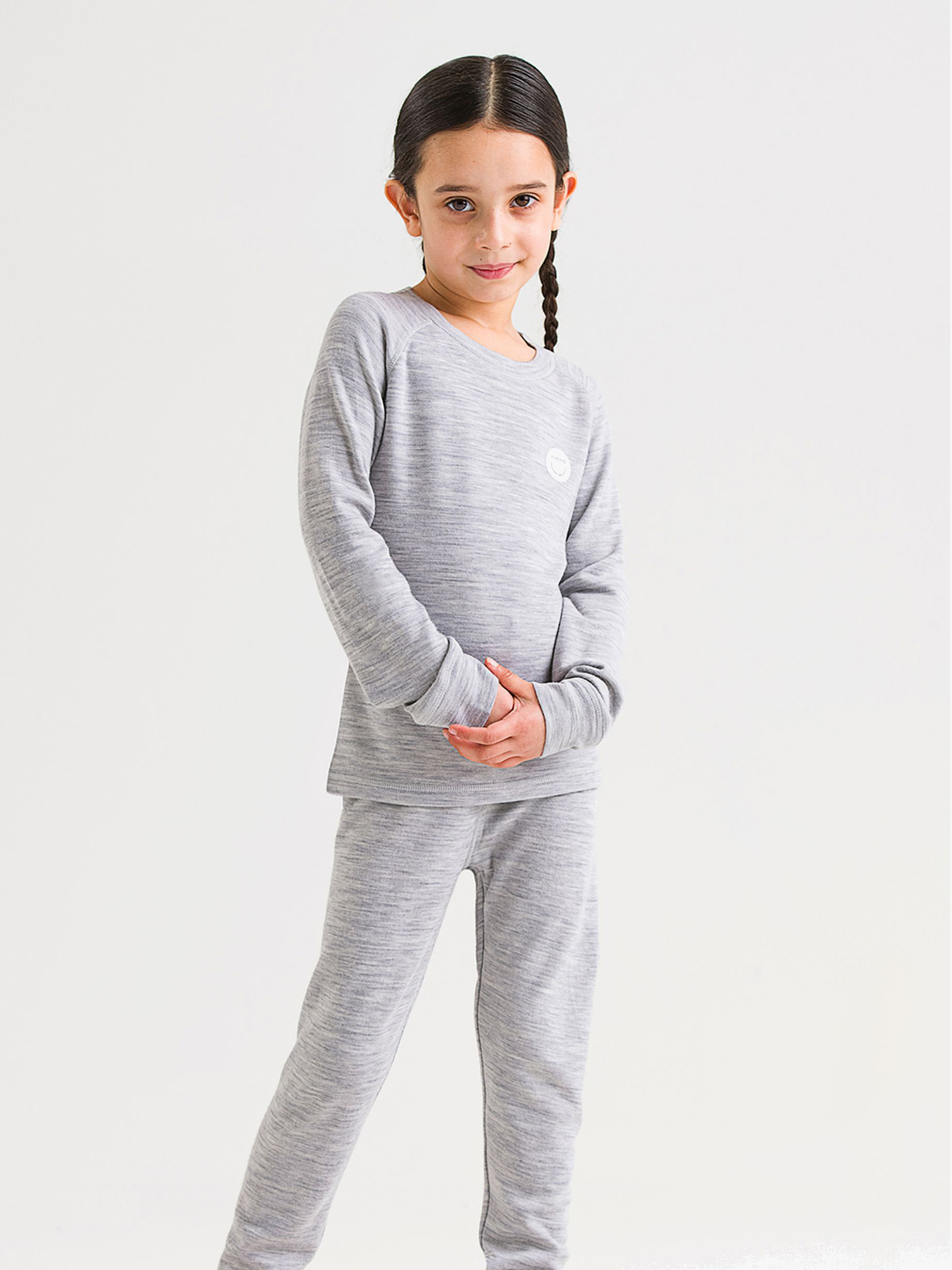 Viking Soft Merino Skiundertrøje Merinomix, Grå/Lysegrå, 86