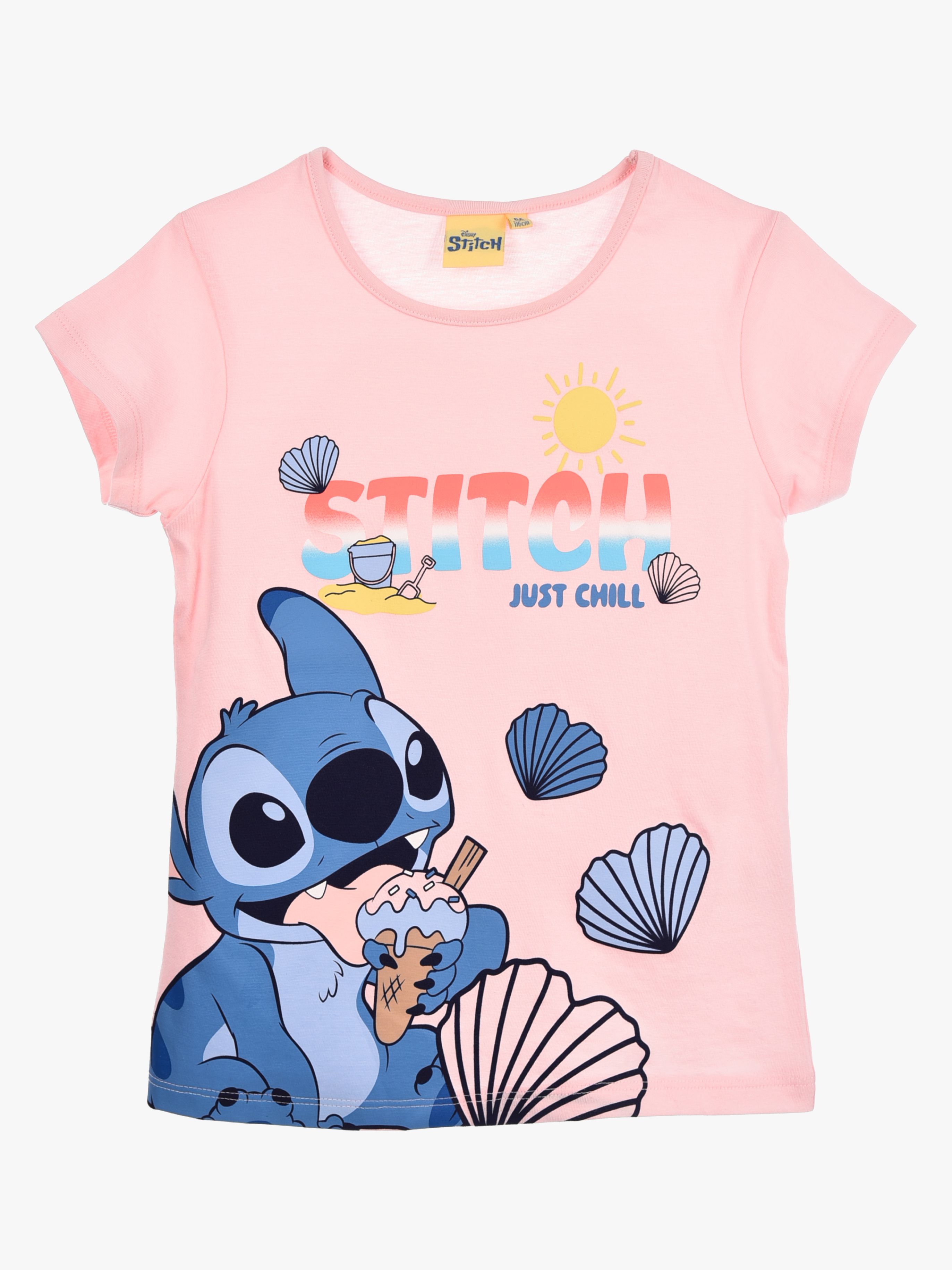 Disney Stitch T-shirt, Lyserød, 116-122