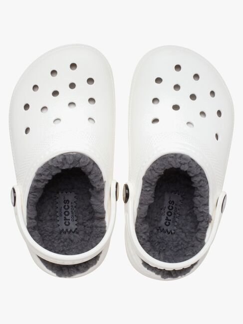 Crocs Classic Forede Hjemmesko, Hvid/Grå