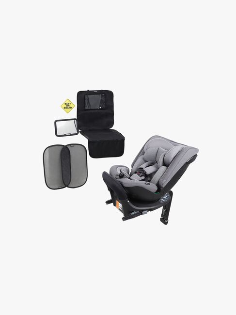 Beemoo Rotate i-Size Vendbar Autostol Inkl. Tilbehørspakke, Mineral Grey