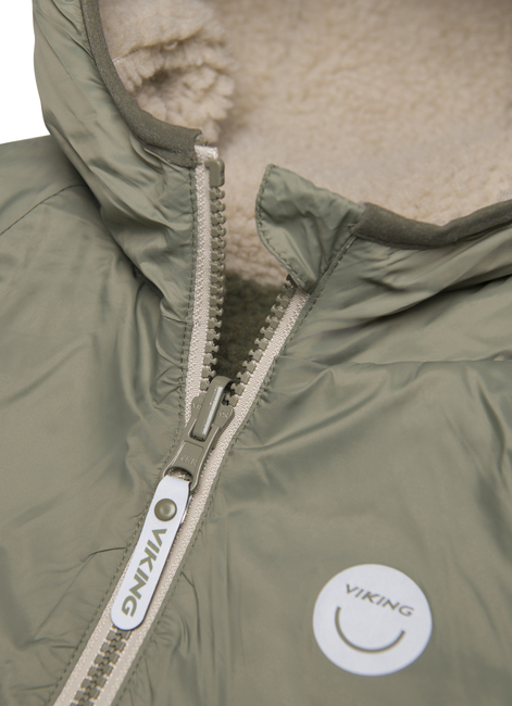 Viking Play  Vendbar Fleecetrøje, Olive