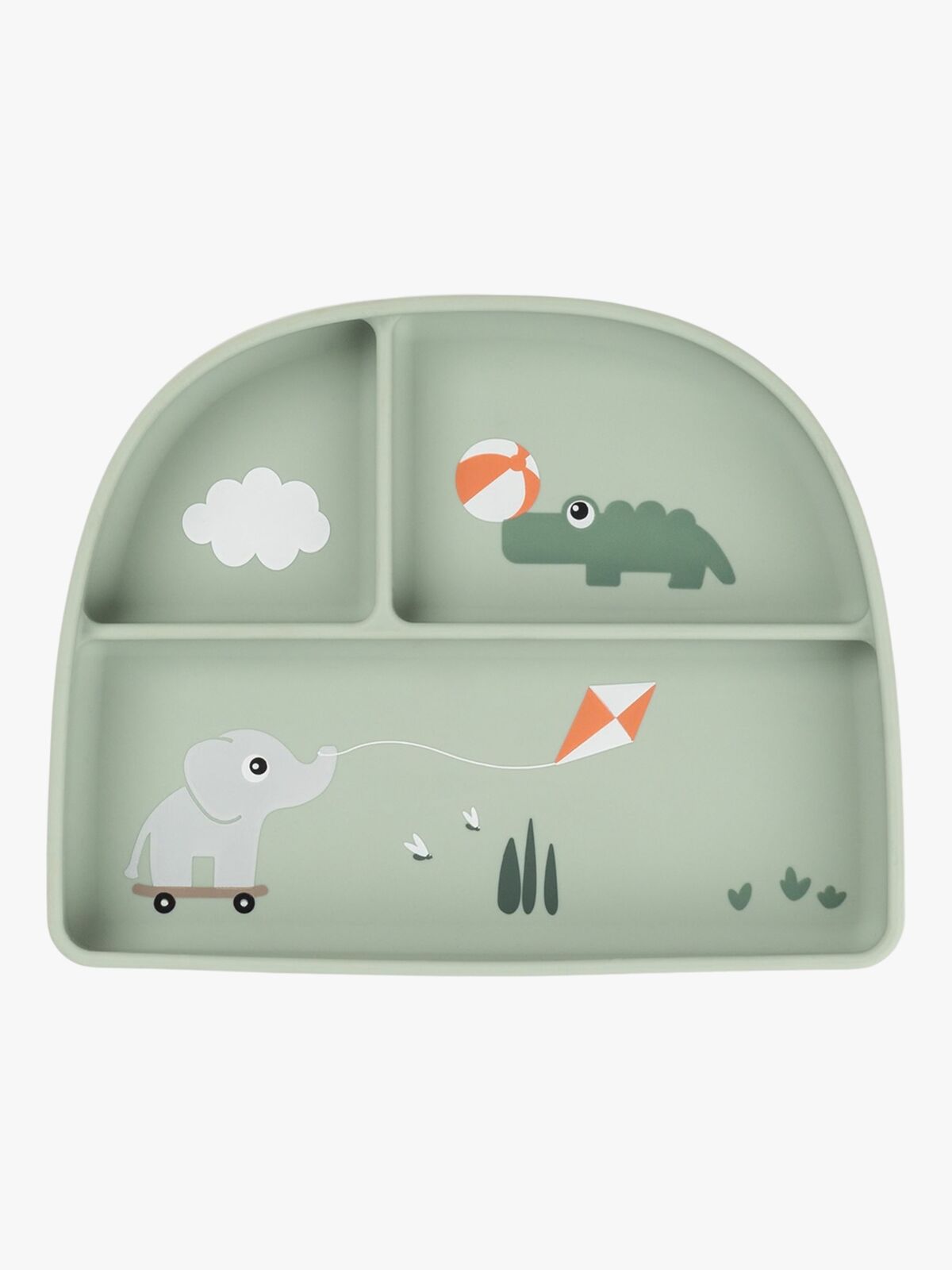 Done By Deer Playground Opdelt Tallerken, Green