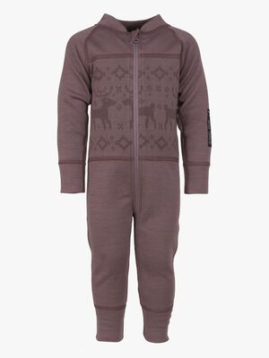 Lindberg Kåbdalis Merino Termoundertøjs-heldragt Merinomix, Dusty Mauve