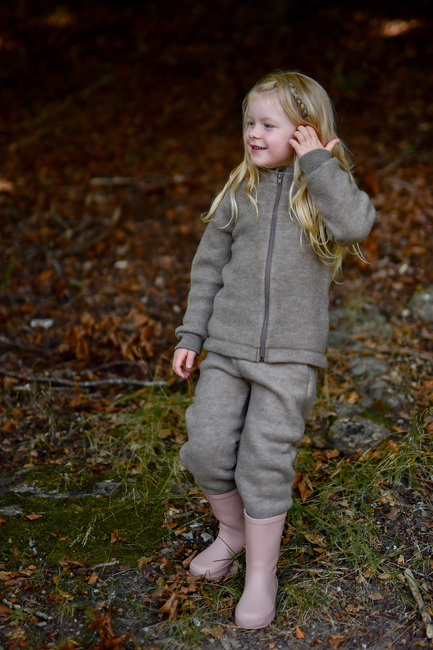 Mikk-Line Fleecebukser Baby Merinould, Melange Denver