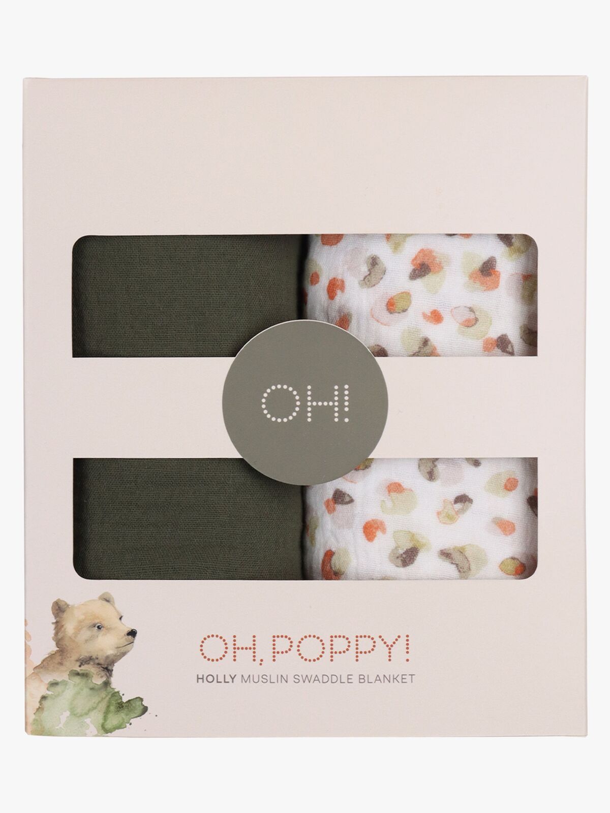 Oh, Poppy! Holly Stofble 2-Pak, Fresh Vanilla/ Forest Green
