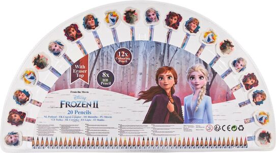Disney Frozen Farveblyantsæt med Viskelæder 20-pak