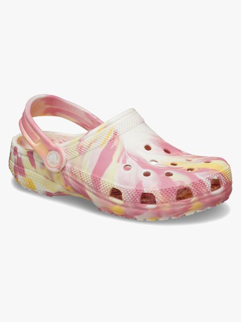 Crocs Classic Glow Marbled Clogs, Daylily/Multi