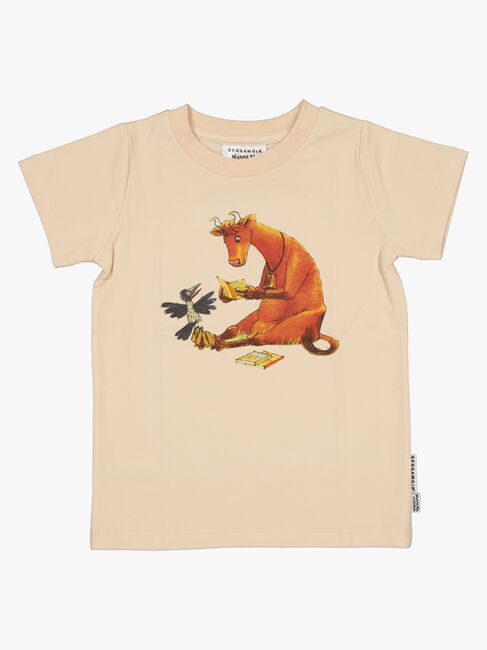 Geggamoja T-shirt Mor Muh og Krage, Beige