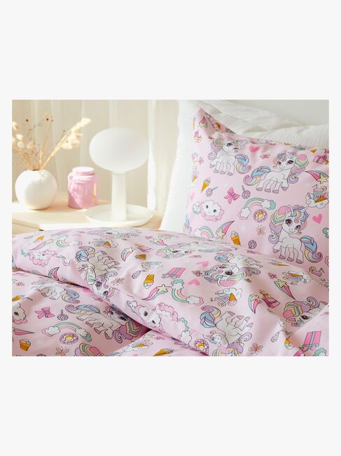 Borganäs Sengesæt 150x210 Enhjørning, Pink