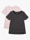 Luca & Lola Malena T-shirt 2-pak, Black/Pink Stripes