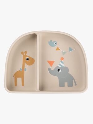 Done By Deer Celebration Opdelt Tallerken Stick & Stay, Sand