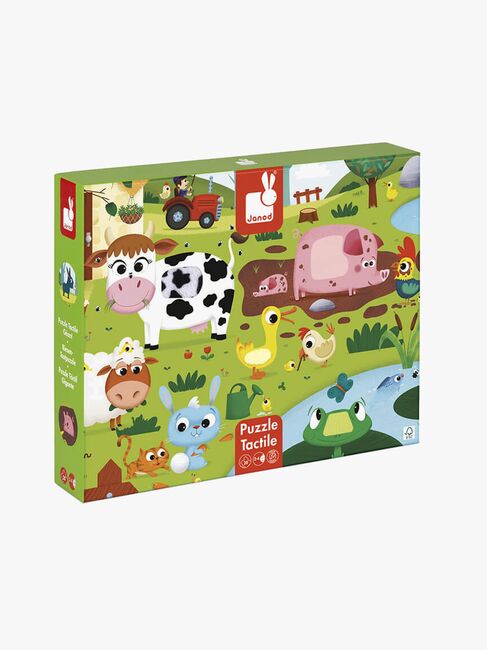 Janod Tactile Puslespil Bondegårdsdyr 20 Dele