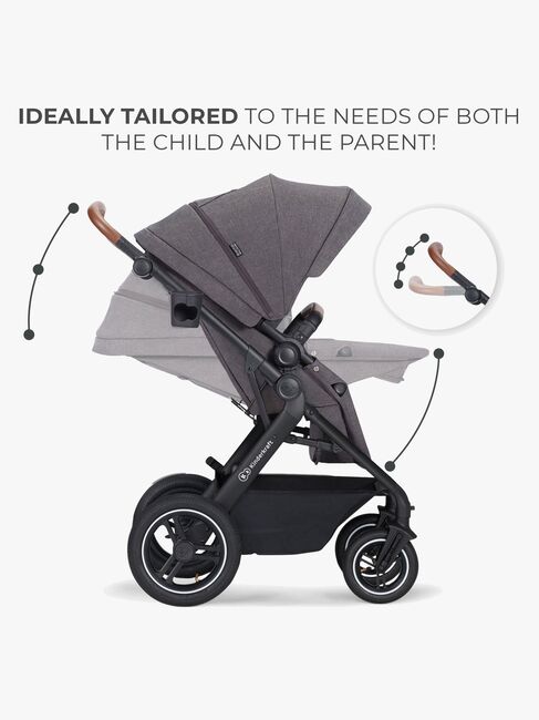 Kinderkraft Multifunctional 3-in-1 B-Tour Mink Pro Kombivogn, Dark Grey