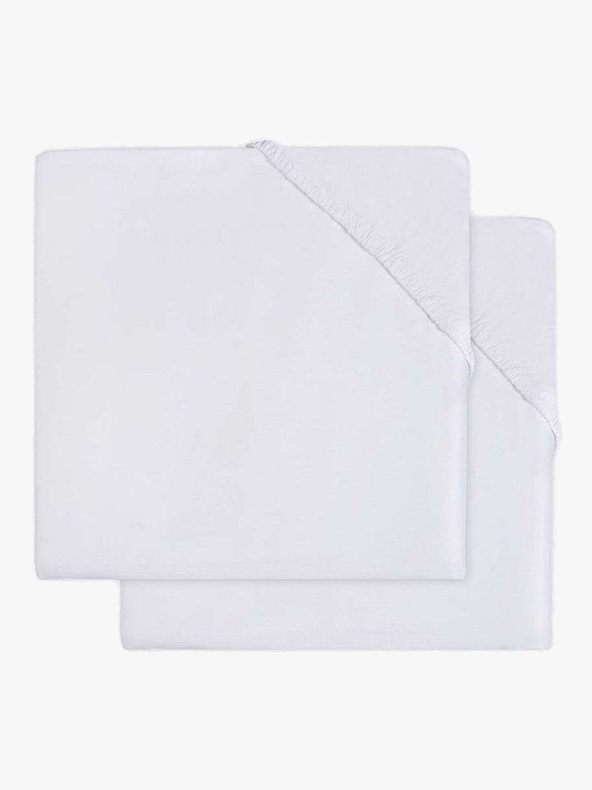 Jollein Formsyet Lagen 2-pak Bomuldsjersey 60 x 120 cm, Hvid