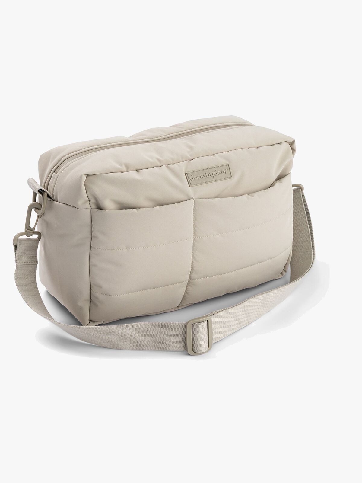 Done By Deer Quiltet Pusletaske med Barnevognskrog, Sand