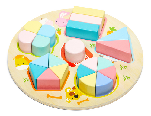 Fippla Træpuslespil Former 21 Brikker