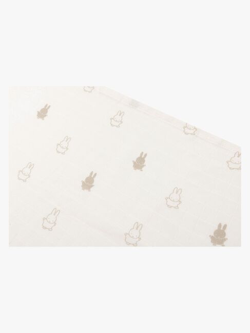 Jollein Happy Miffy Tæppe/ Stofble i Musselin 3-pak, Nougat