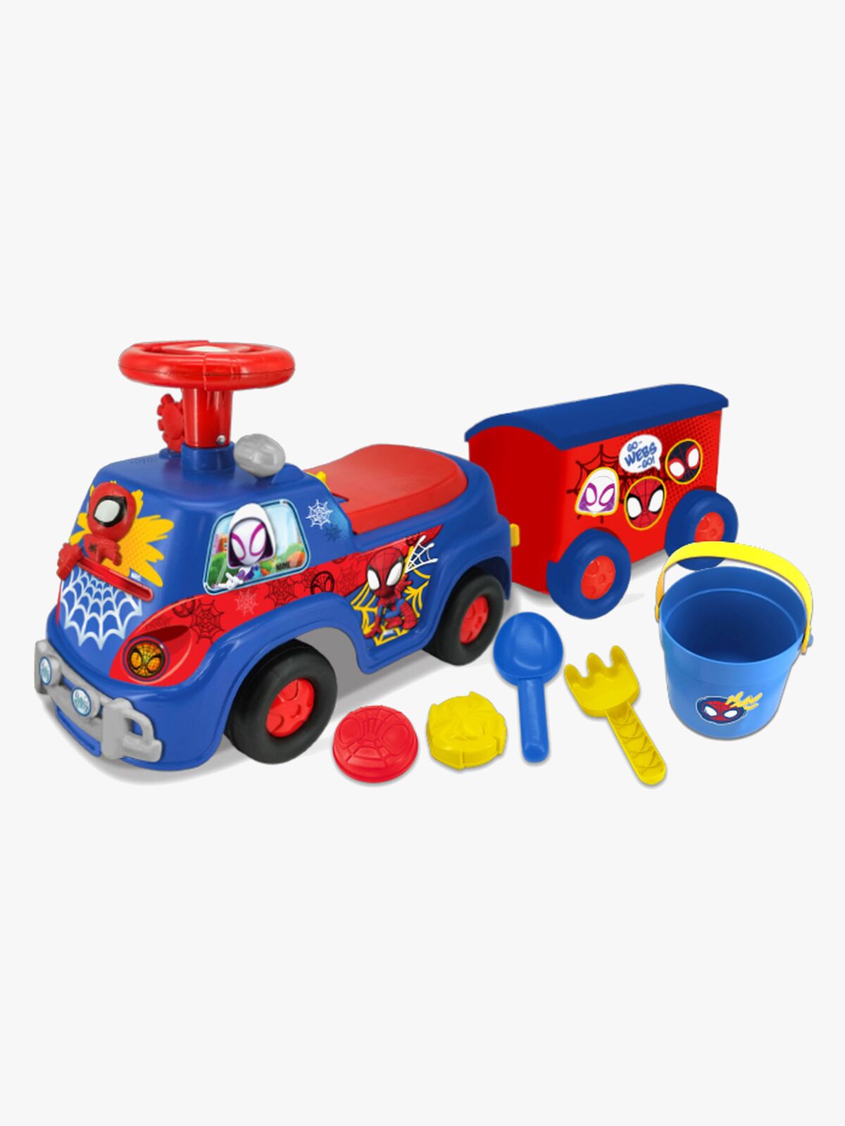 Marvel Spider-Man Lights 'N' Sounds Gåbil med Trailer