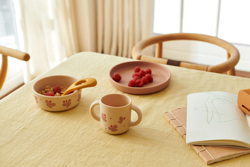 LIEWOOD Vivi  Mønstret Fodringssæt Silikone, Butterfly/Apple blossom