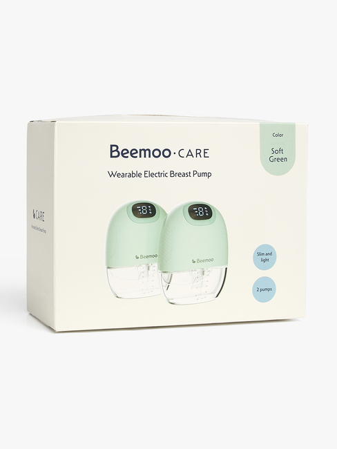 Beemoo CARE Wearable Slim Elektrisk Brystpumpe Dobbelt, Soft Green