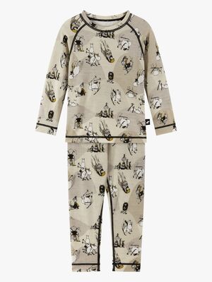 Reima Mumitroldene Trivsam Skiundertøj Uldmix, Sandy Beige