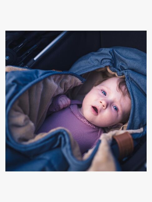 Sleepbag Mini Vinterkørepose, Grey Mélange/Brown