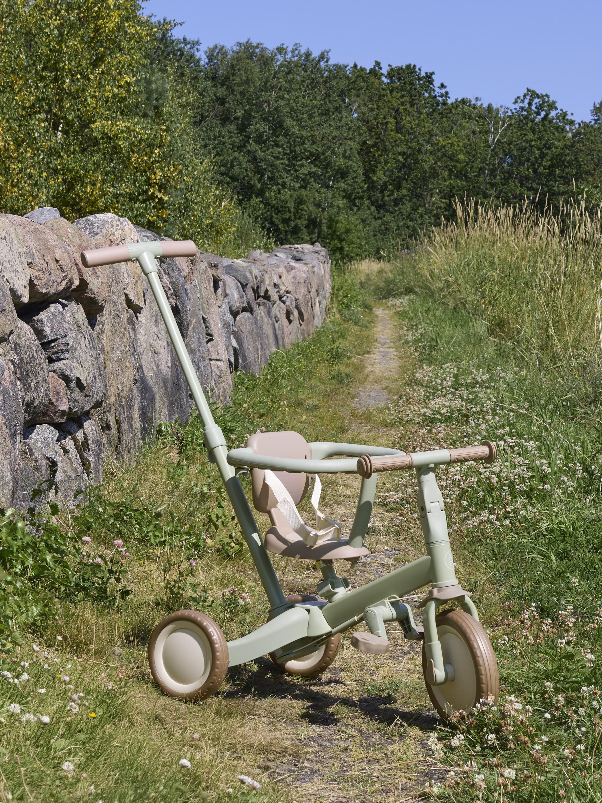 Alice & Fox Away 4-i-1 Trehjulet Cykel, Sage Green