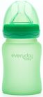 Everyday Baby Sutteflaske Glas med Varmeindikator 150ml, Green