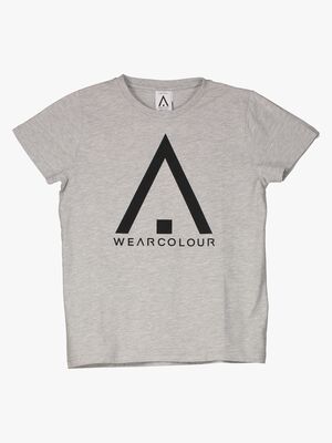 Wearcolour Patch T-Shirt, Grey Melange