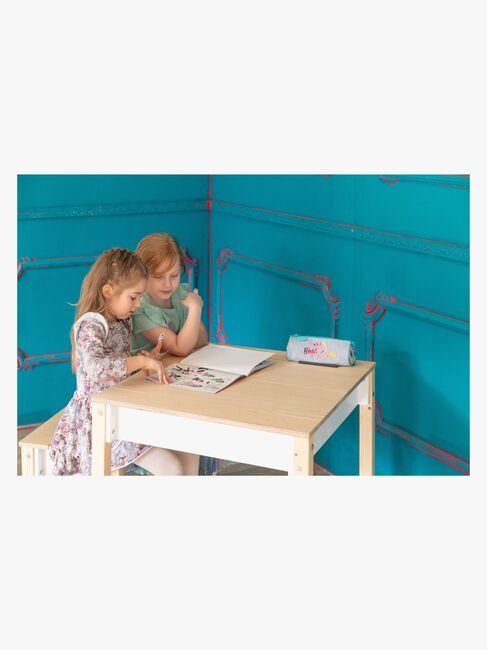 Family-scl Smart Opbevaring Bord med Stol, Hvid