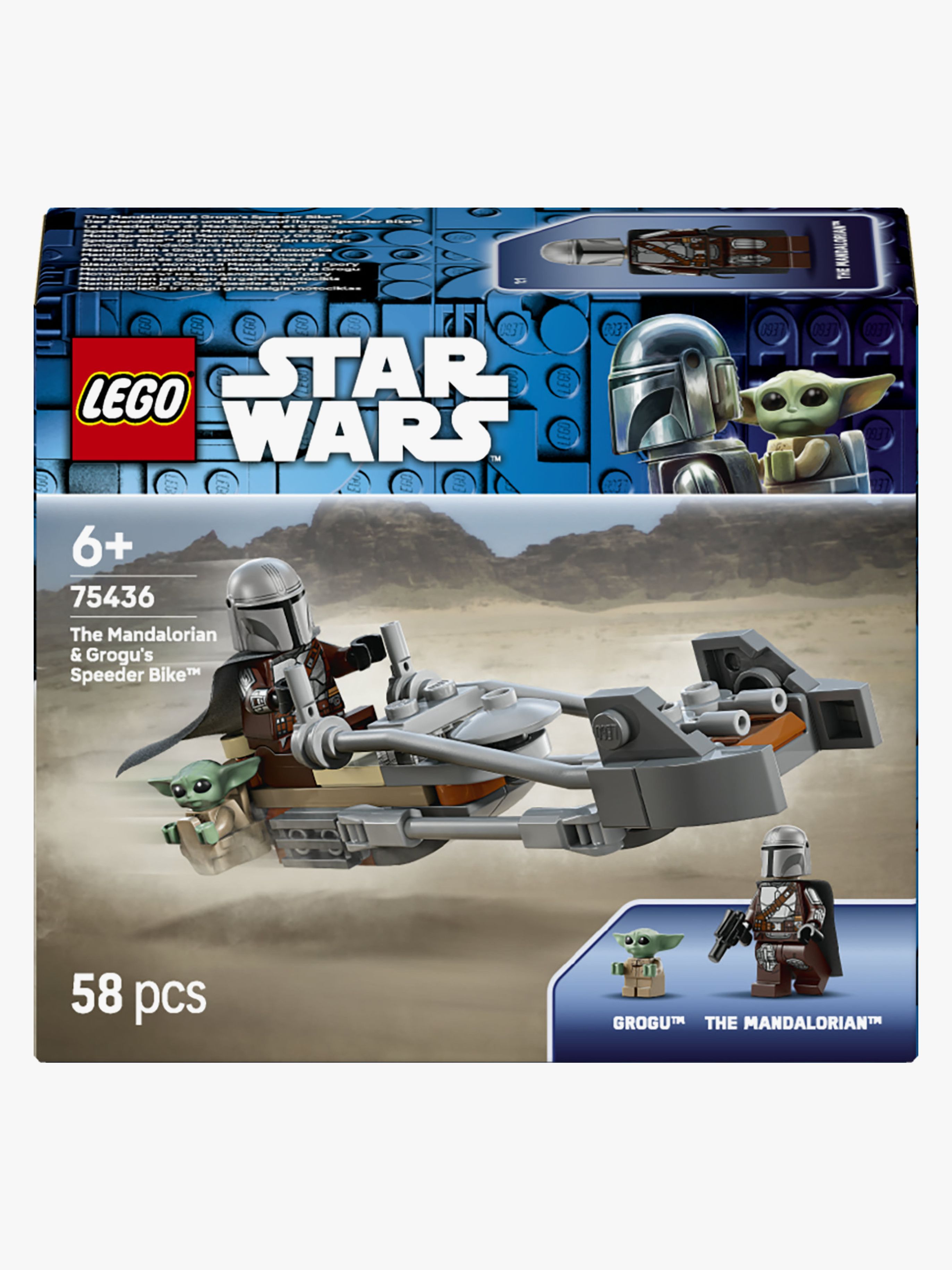 LEGO Star Wars 75436 Mandalorianeren og Grogus speederbike