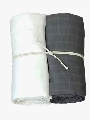 Mini Dreams Musselin Tæppe 2-pak, Hvid/Grå