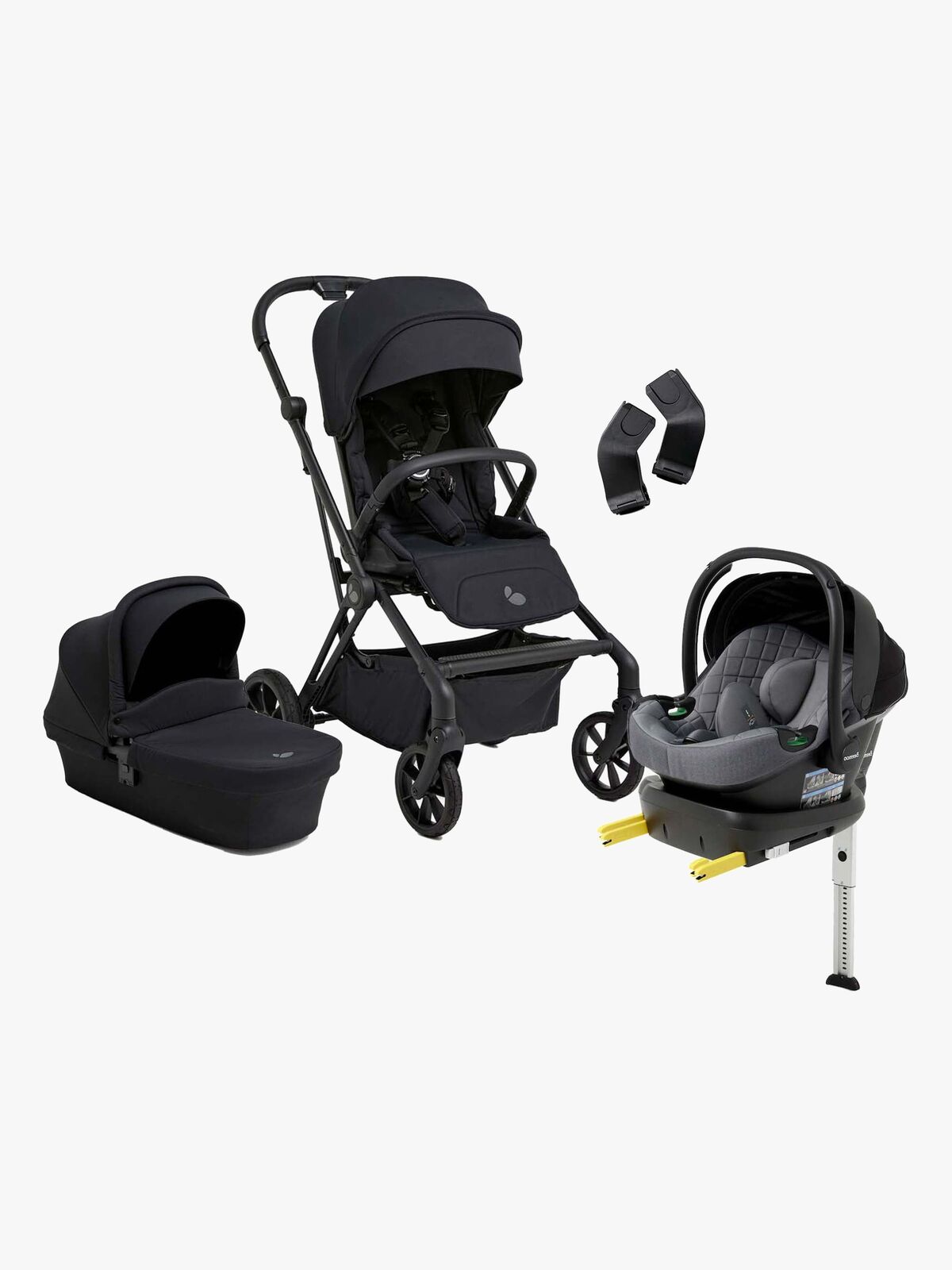 Beemoo Pro Twist Duovogn inkl. Beemoo Route Autostol Baby & Base, Coffee Black/Mineral Grey