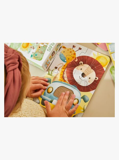 Barbo Toys  Rør og føl Puslespil Safari 4-i-1